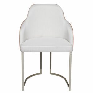 Silla Albany Champan-Caramelo MOVEIS PROVINCIA Cuerina Y Metal