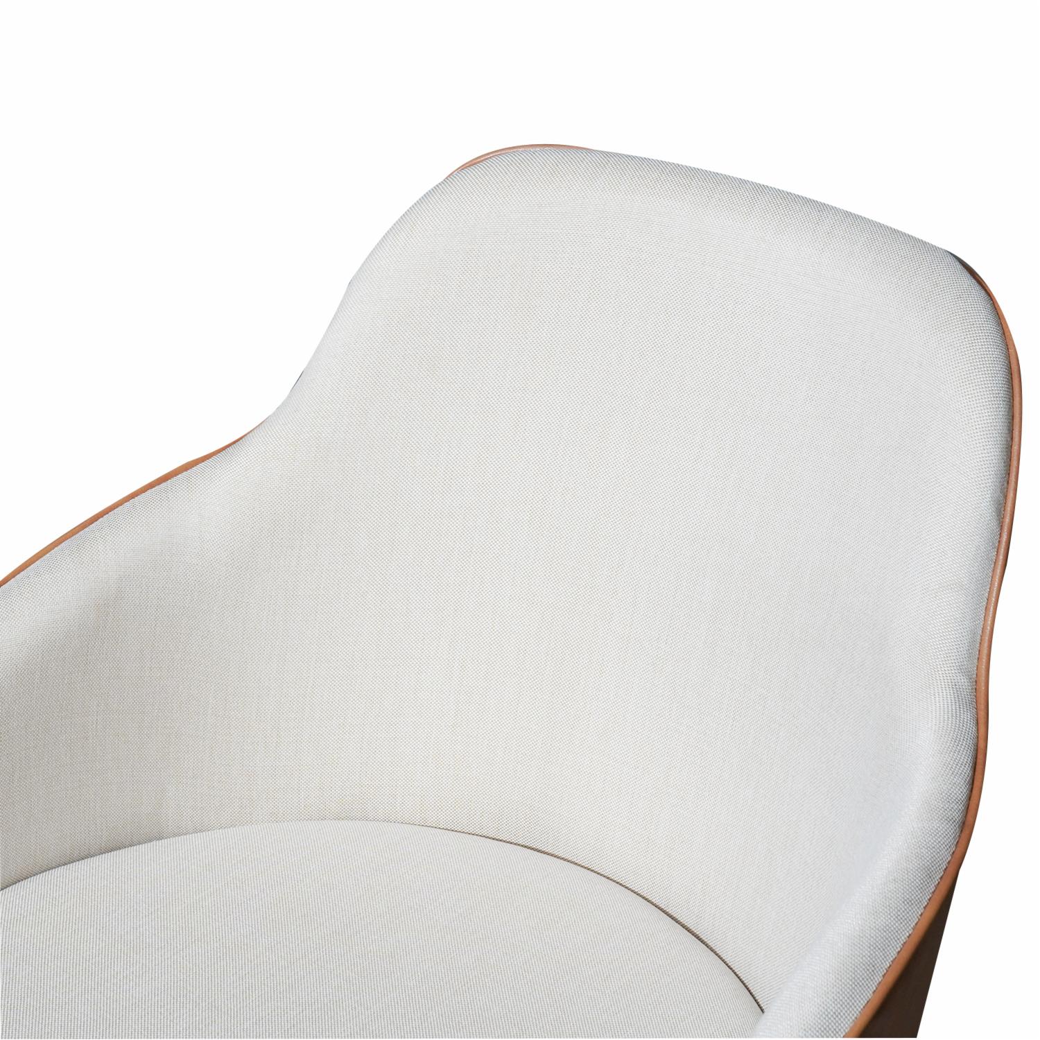 Silla Albany Champan-Caramelo MOVEIS PROVINCIA Cuerina Y Metal - Imagen 5