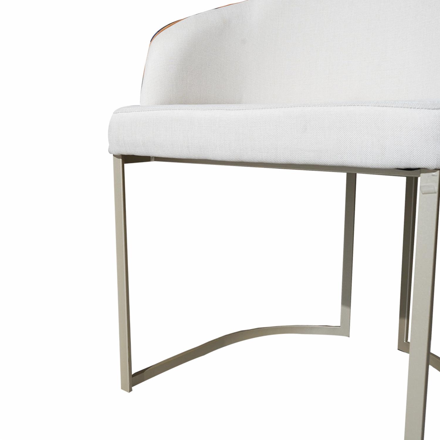 Silla Albany Champan-Caramelo MOVEIS PROVINCIA Cuerina Y Metal - Imagen 6