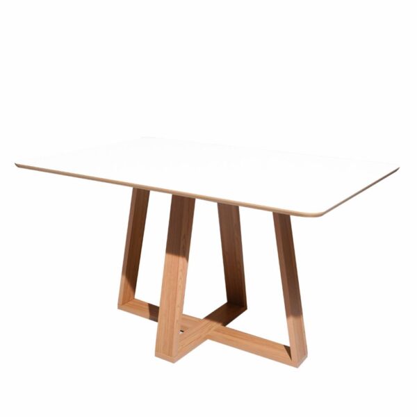 Mesa 6413 Mesa De Comedor Blanquecino Freijo DALLA COSTA Mdf - Imagen 2