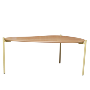 Mesa De Centro Modelo Tb627 Color Freijo DALLA COSTA Mdf Y Metal