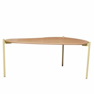 Mesa De Centro Modelo Tb627 Color Freijo DALLA COSTA Mdf Y Metal