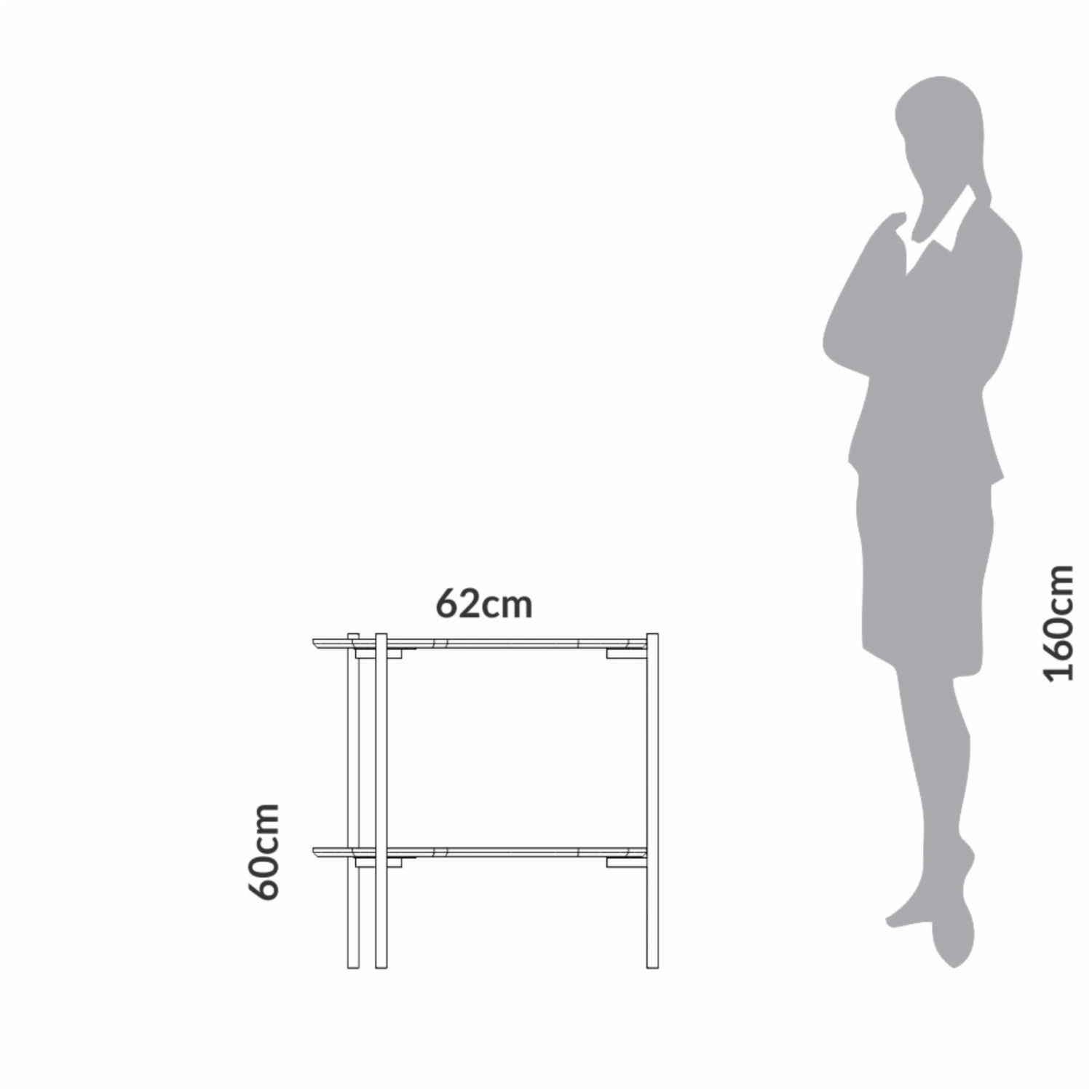 Mesa Lateral Orgánica Dos Niveles Modelo Tb629 Color Freijo DALLA COSTA Mdf Y Metal - Imagen 10