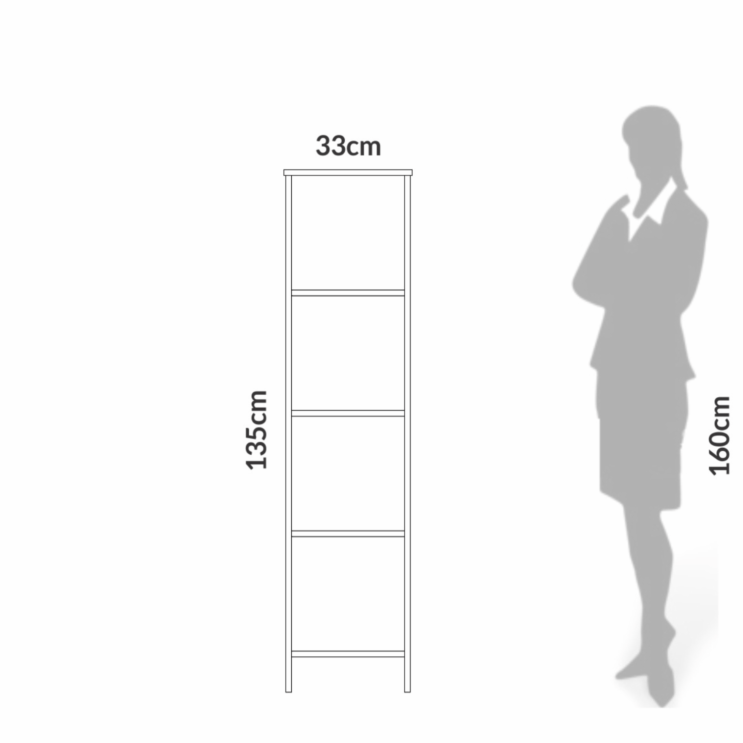 Librería Freijo Y Negro DALLA COSTA Mdf