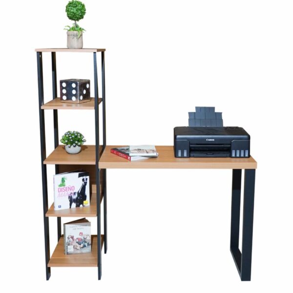 Mesa De Computadora Industrial Freijo Negro DALLA COSTA Mdf - Imagen 2
