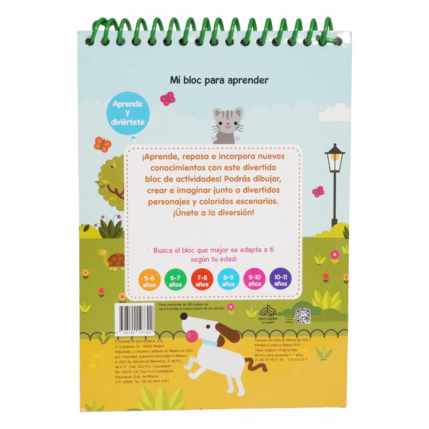 Libro Mi Bloc Para Aprender 6-7 Años SILVER DOLPHIN 64 Páginas - Imagen 2