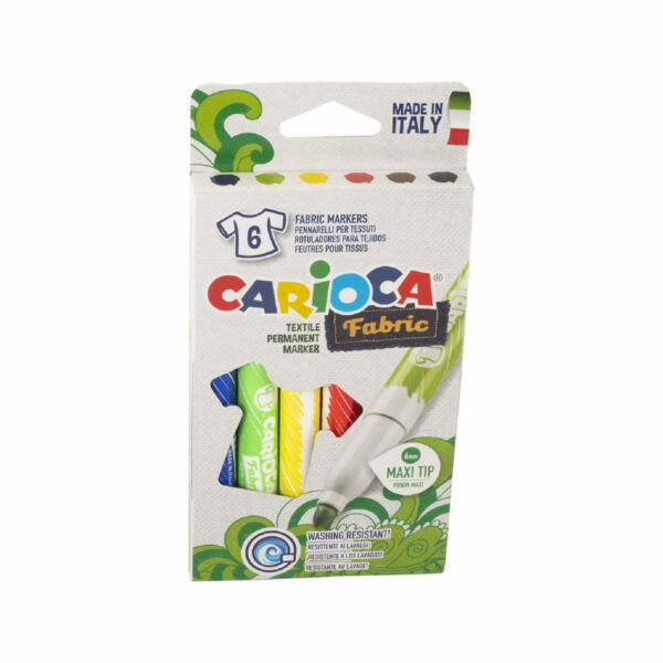 Marcadores Fabric CARIOCA X 6 piezas