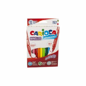 Marcadores Doble Punta Lavables Birello CARIOCA x 12 Piezas