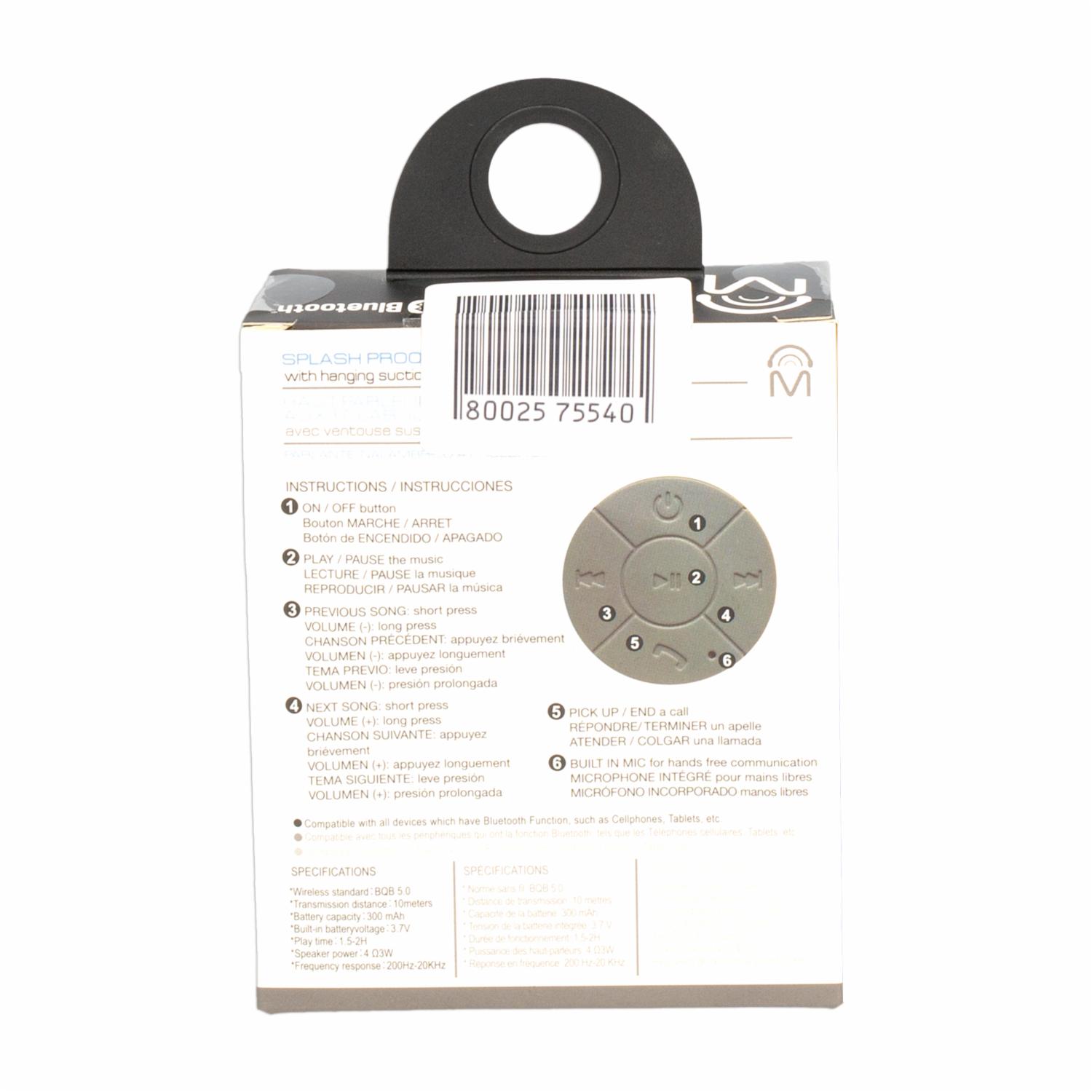 Altavoz Para Ducha CJ GLOBAL Inalámbrico - Imagen 4