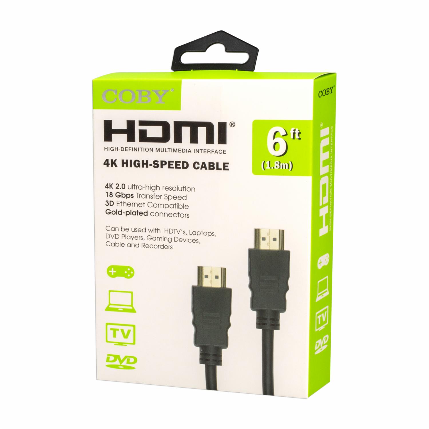 Cable Hdmi Negro COBY 6Ft - Imagen 4