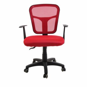 Silla De Oficina Roja Con Negra FREE HOME Textil