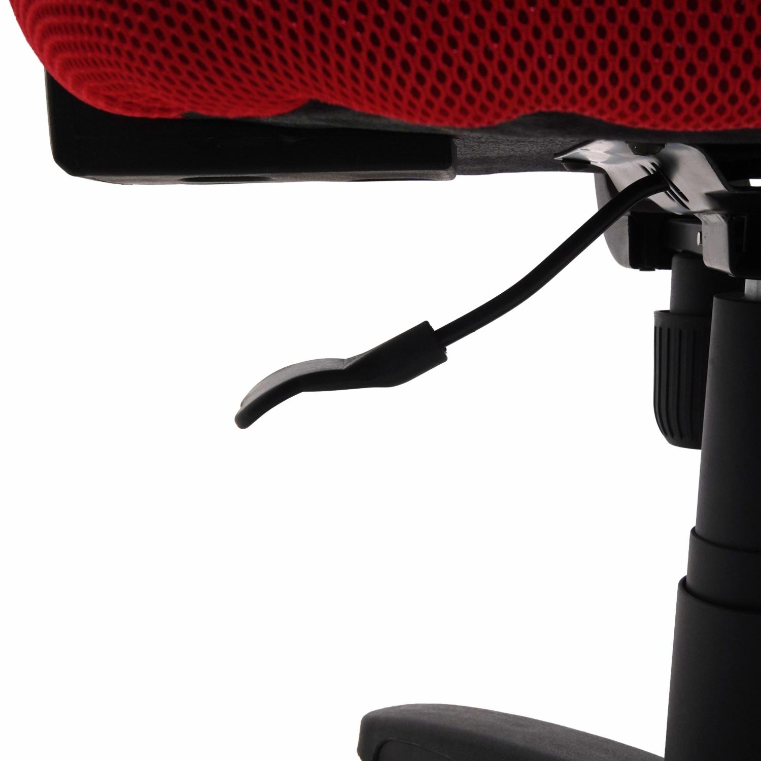 Silla De Oficina Roja Con Negra FREE HOME Textil - Imagen 6