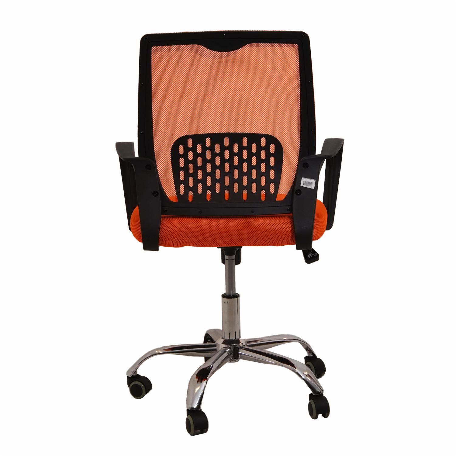 Silla De Oficina Brazos Naranja Con Negro FREE HOME Textil - Imagen 4