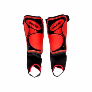 Canilleras Protectoras Color Rojo WES Ergonómicas
