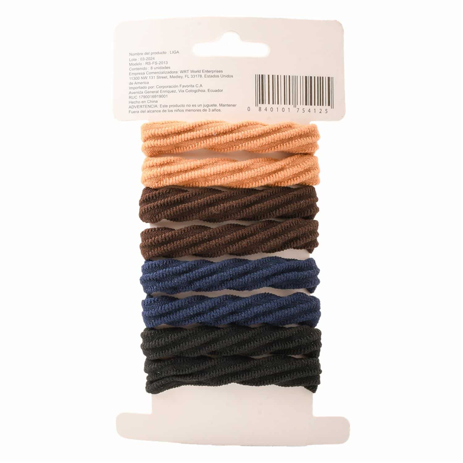 Elástico Para Cabello Negro/Celeste Con Lazo Y Piedreria X4 HAIR WITH FLAIR X 4 Uds - Imagen 2