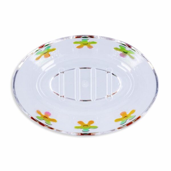 Jabonera Clear Flores HOUSEWIN Unidad - Imagen 2