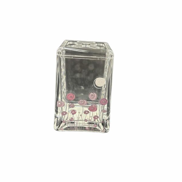 Porta Cepillo Dientes Clear Flores Lilas HOUSEWIN Unidad