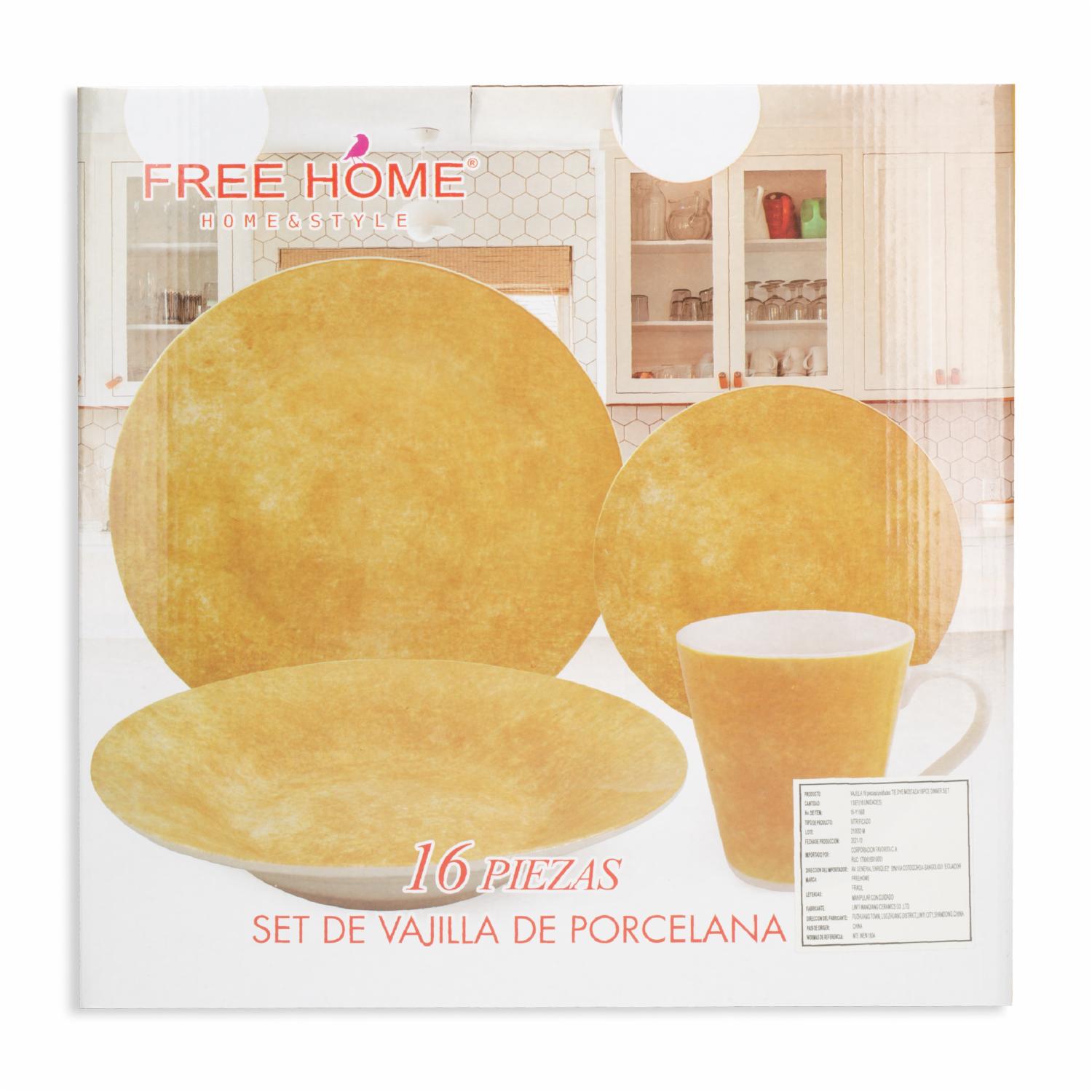 Vajilla 16 Pzs FREE HOME x 16 Piezas - Imagen 8