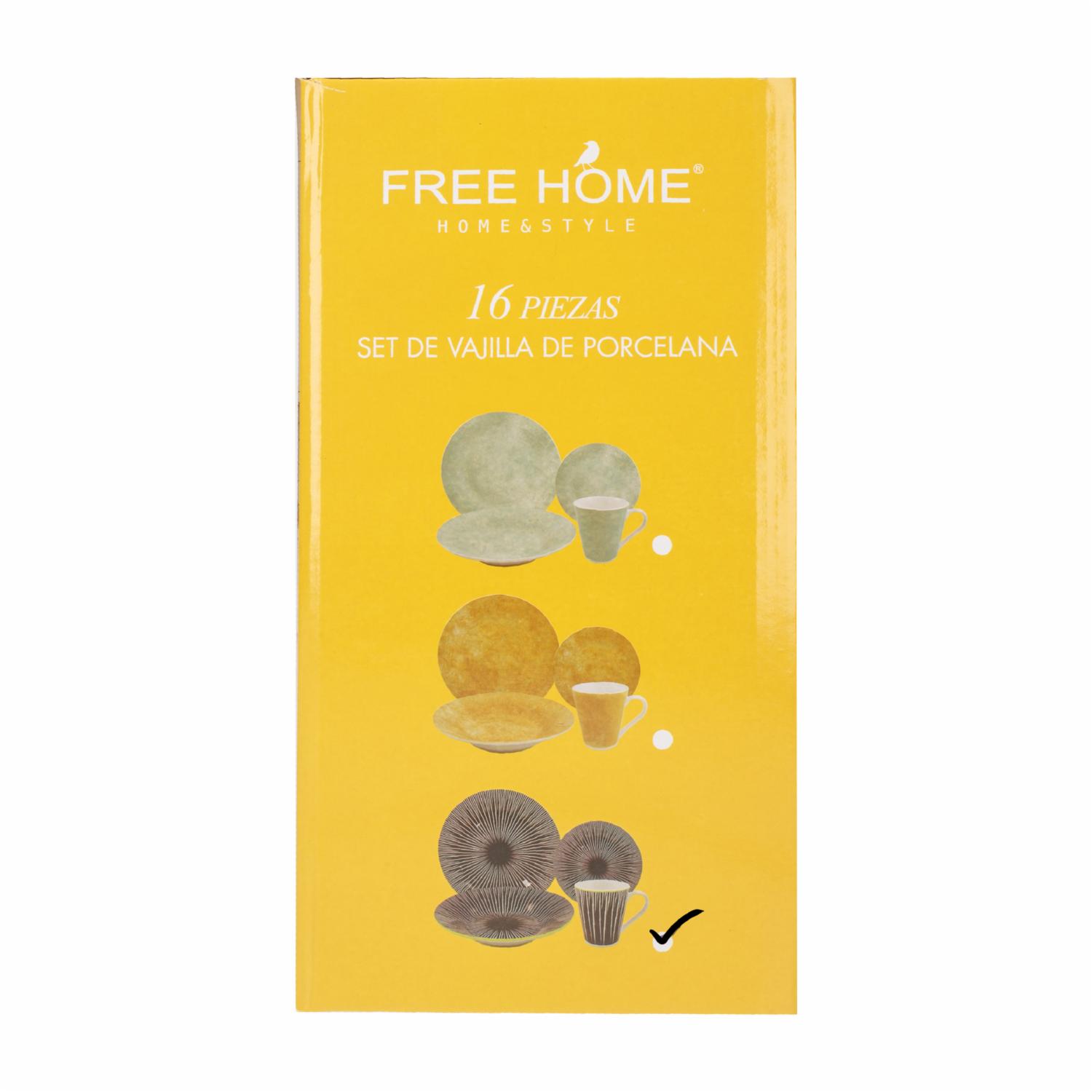 Vajilla 16 Pzs FREE HOME x 16 Piezas - Imagen 9