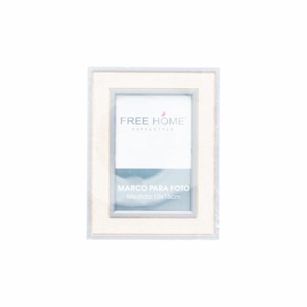 Portaretrato Doble Lineal Grisin Beige FREE HOME 4 X 6"