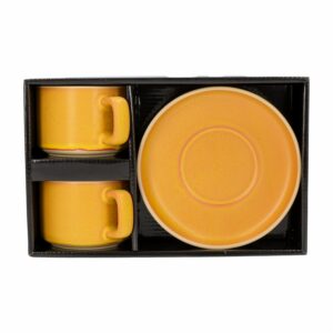Set X2 Taza Y Plato Terracota KIC KARPERY 8 Oz