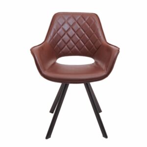 Silla Auxiliar Café FREE HOME Cuerina y Metal