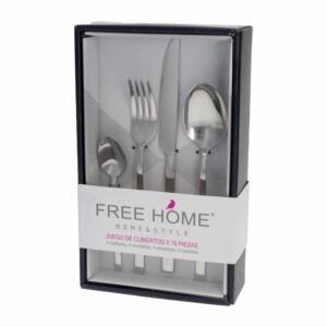 Set De Cubiertos Mirror FREE HOME 16 Piezas