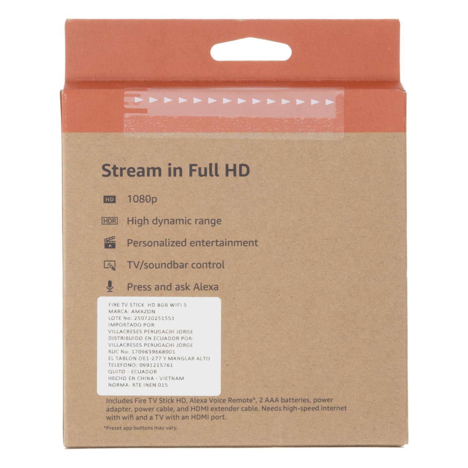 Tv Stick Fire HD Wifi 5 AMAZON 8 Gb