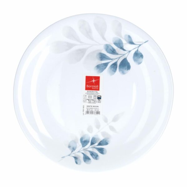 Plato Tendido White Moon Hojas BORMIOLI ROCCO 27 CM - Imagen 2