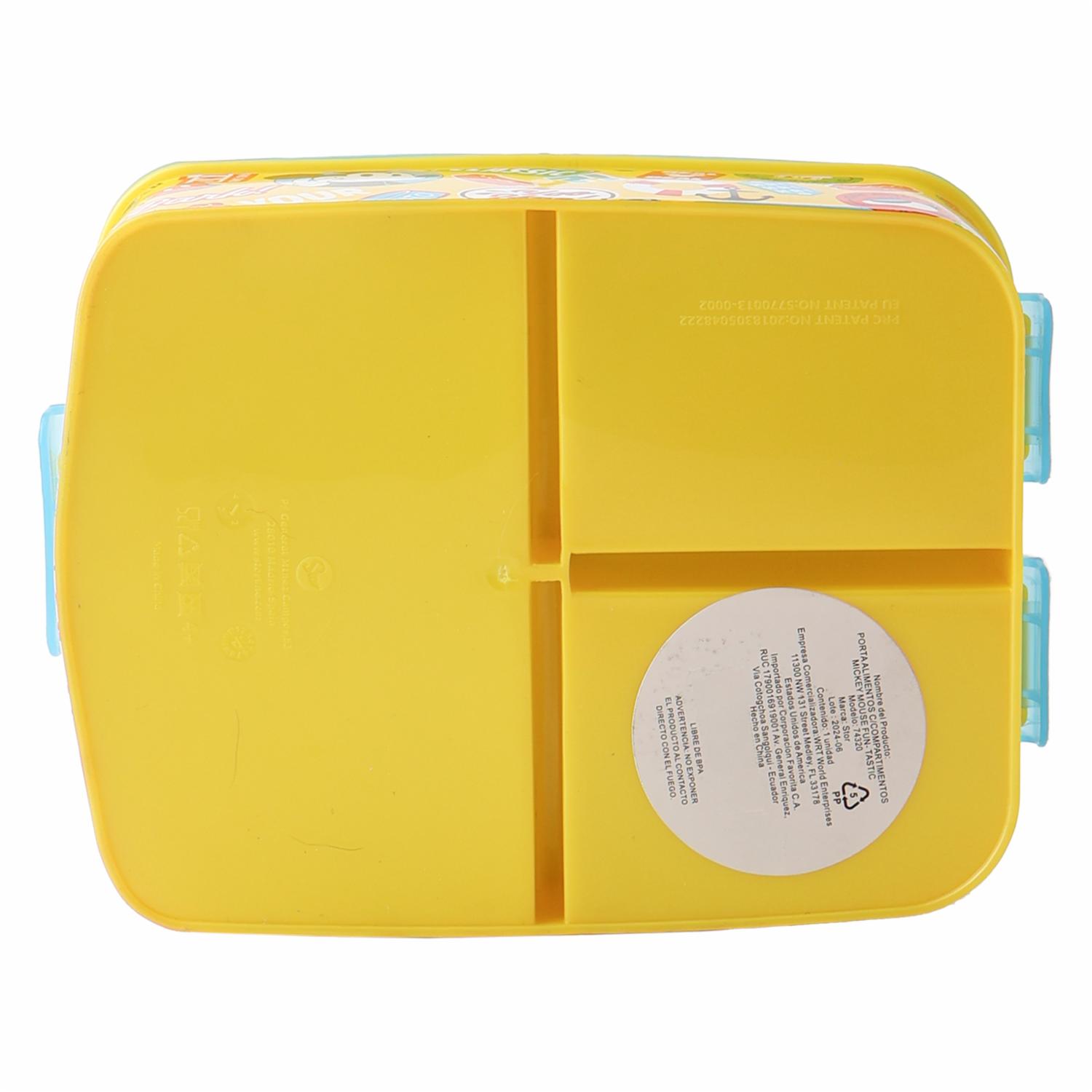 Sanduchera 3 Compartimentos Diseño Mickey DISNEY Amarilla - Imagen 2