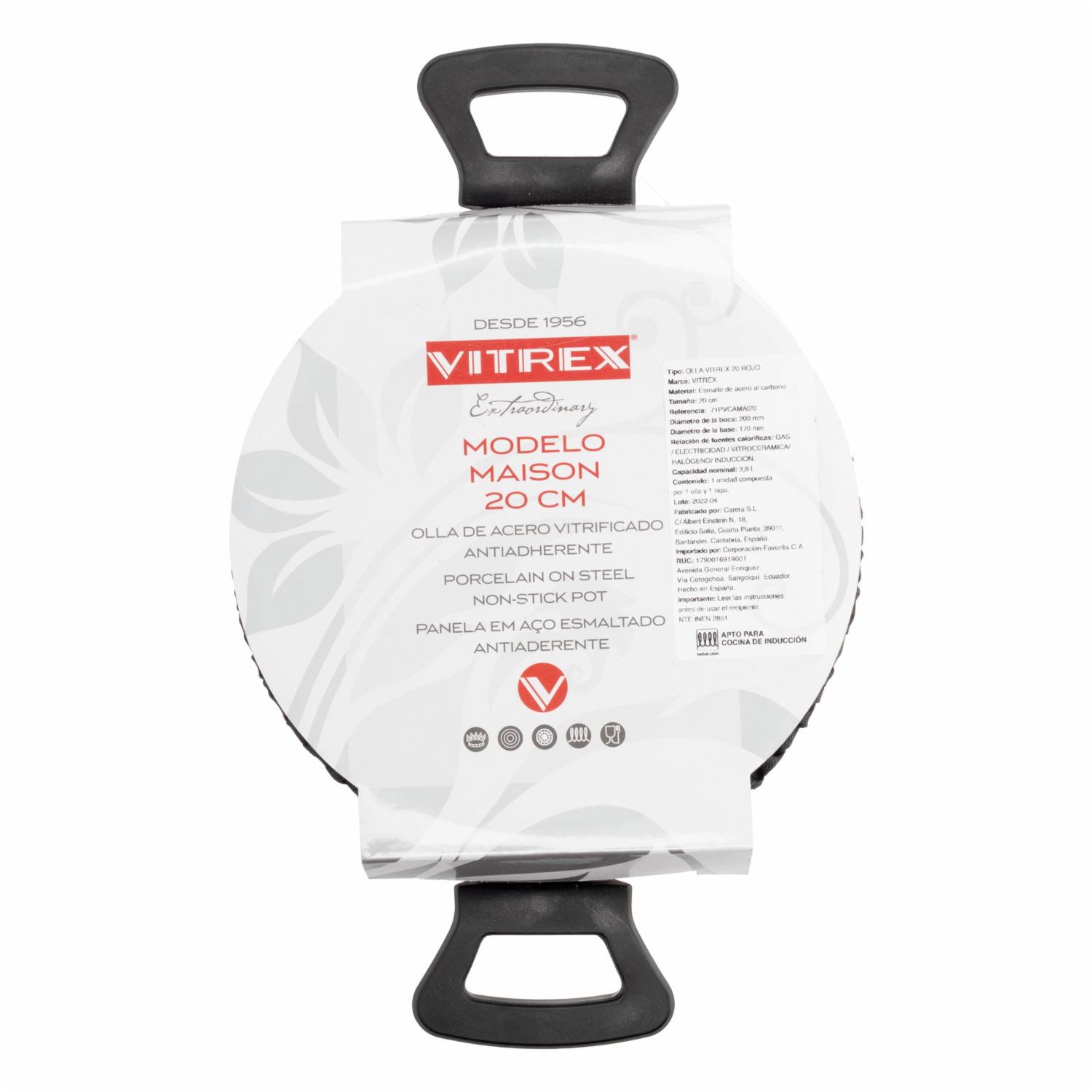 Cacerola Vitrex Rojo VITREX 20 Cm - Imagen 4