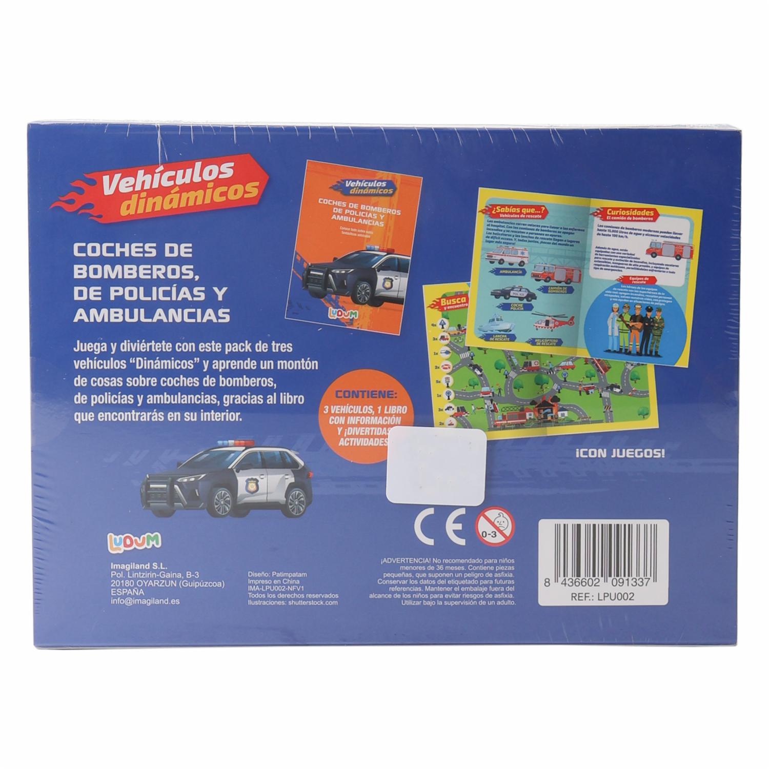 Libro Coches De Bomberos, De Policías Y Ambulancias LUDUM 12 Páginas - Imagen 2