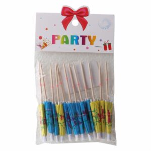 Pinchos Decorativos Diseño Paraguas De Colores PARTY X 12 Uds