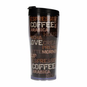 Vaso Plástico Con Tapa Deco Café HEREVIN Unidad