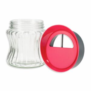 Frasco Calado Rayas Con Tapas Multicolor HEREVIN 1 L