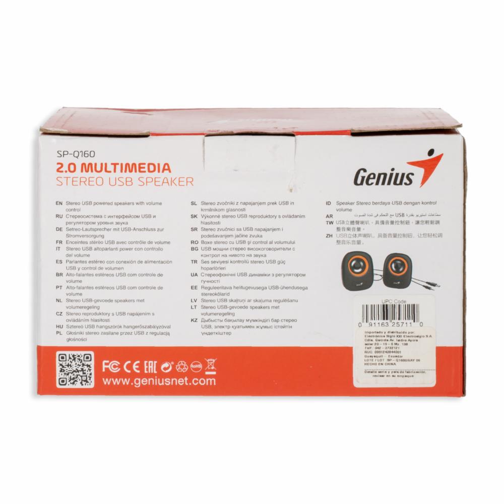 Parlantes Sp-Q160 Power 6W Iron-Gray GENIUS USB - Imagen 5