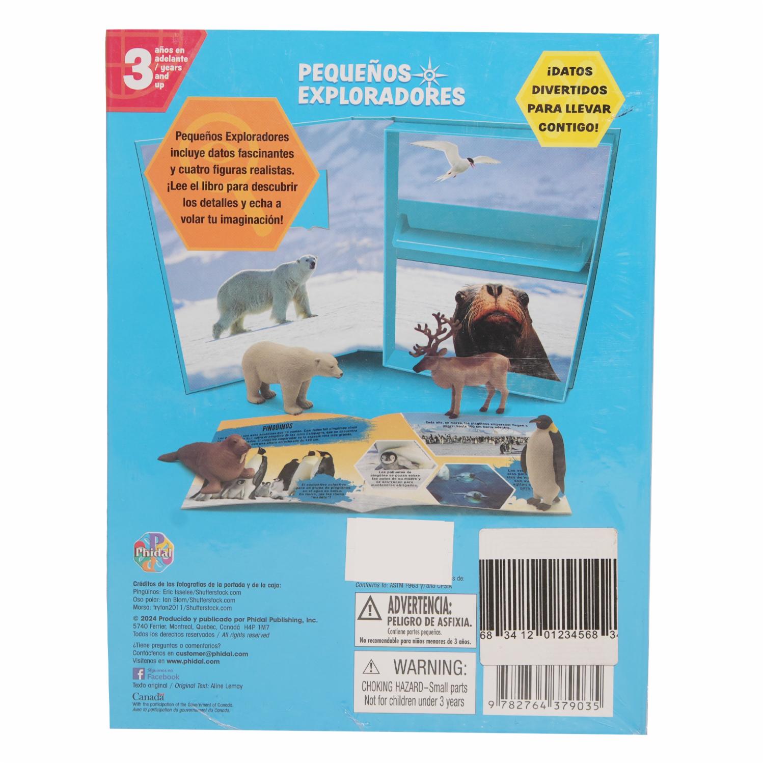 Libro Arctic Animals Pequeños Exploradores PHIDAL 10 Páginas