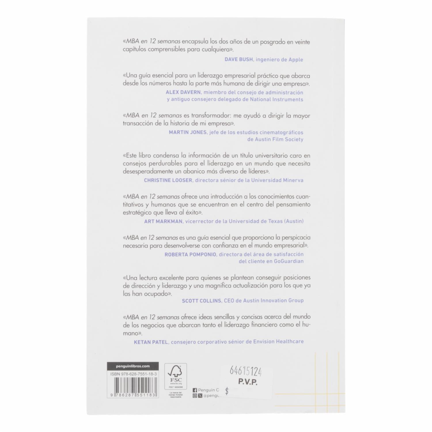 Libro Mba En 12 Semanas CONECTA 332 Páginas - Imagen 2