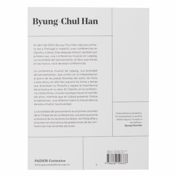Libro La Tonalidad Del Pensamiento PAIDÓS 149 Páginas - Imagen 2