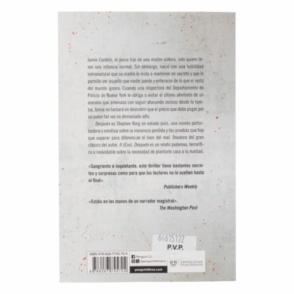 Libro Stephen King Después DEBOLSILLO 244 Páginas - Imagen 2