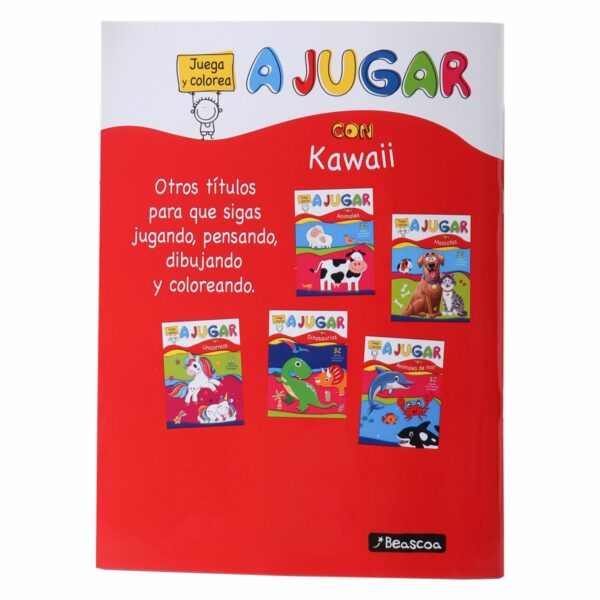 Libro A Jugar Con Kawaii Juega Y Colorea BEASCOA 20 Páginas - Imagen 2