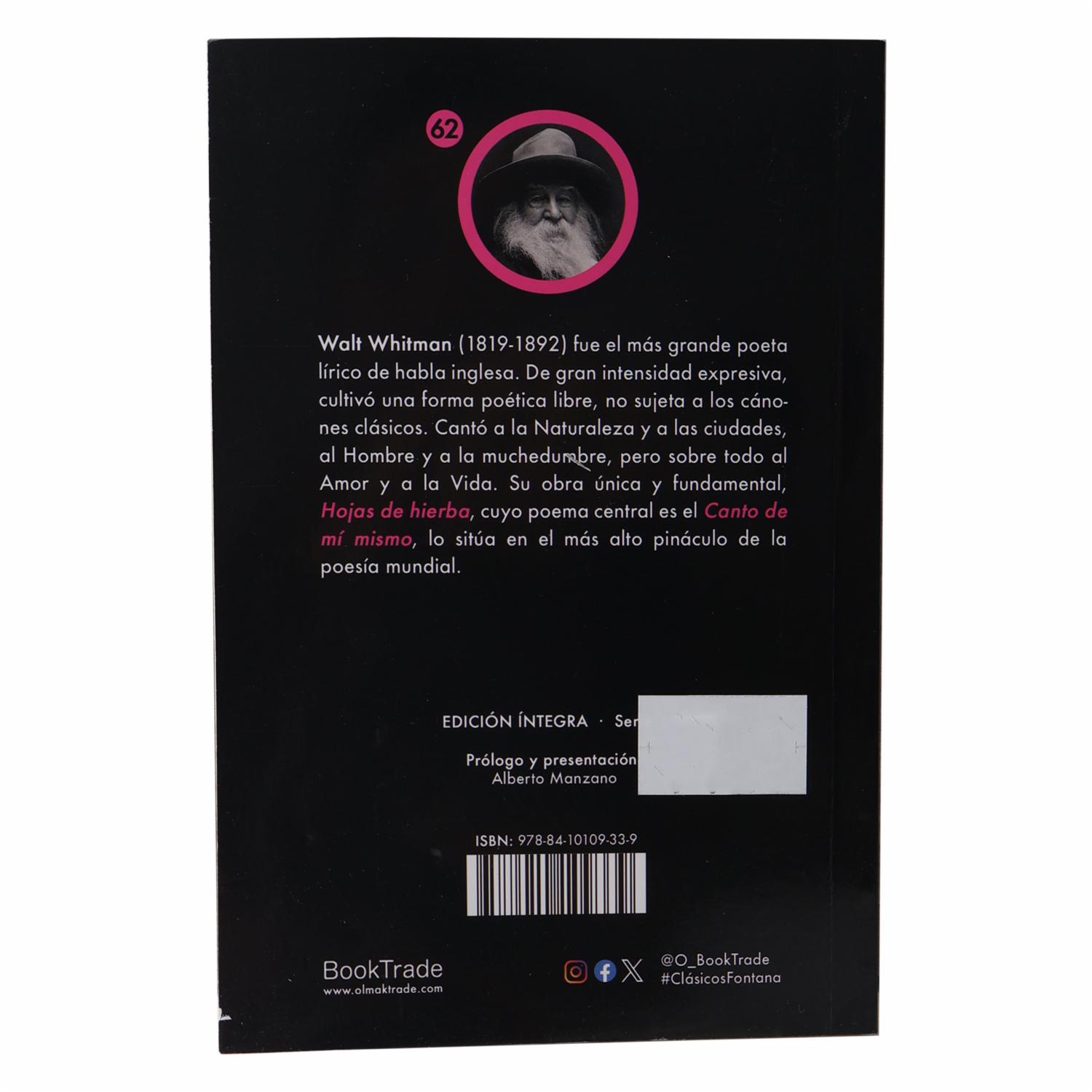 Libro Hojas De Hierba FONTANA 186 Páginas - Imagen 2