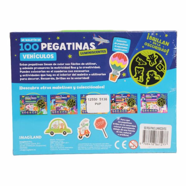 Libro Mi Maletín De Actividades 100 Pegatinas Luminiscentes IMAGILAND 16 Páginas - Imagen 2