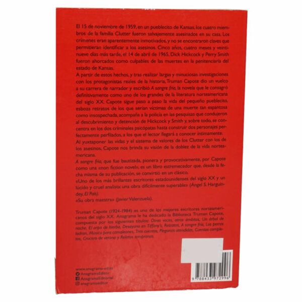 Libro A Sangre Fría ANAGRAMA 300 Páginas - Imagen 2