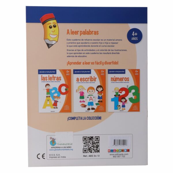 Libro A Leer Palábras 4 Años Actividades De Repaso EDICARDS 17 Páginas - Imagen 2