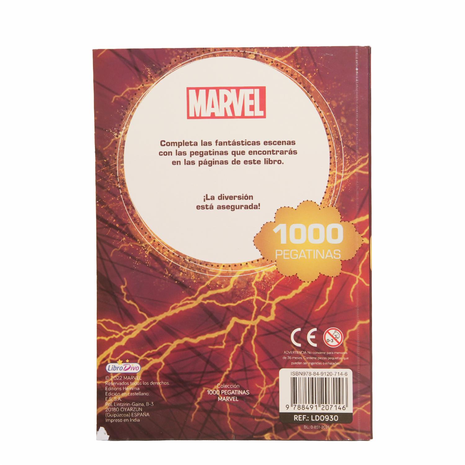 Libro Marvel 1000 Pegatinas LIBRO DIVO 48 Páginas