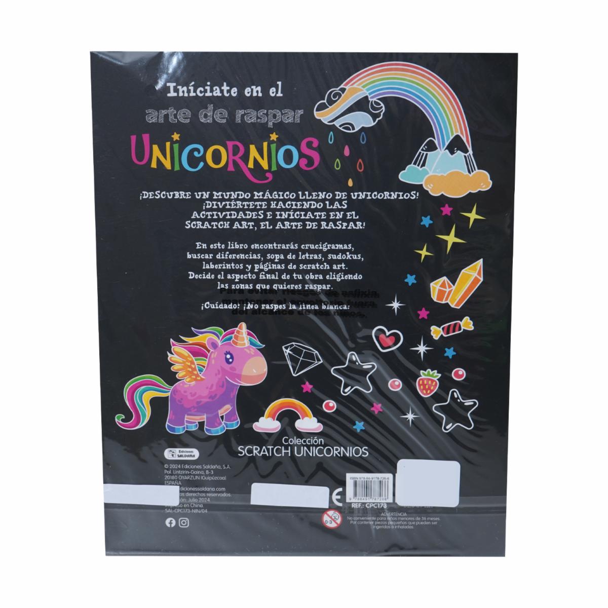 Libro Arte De Raspar Unicornios SALDAÑA 30 Páginas