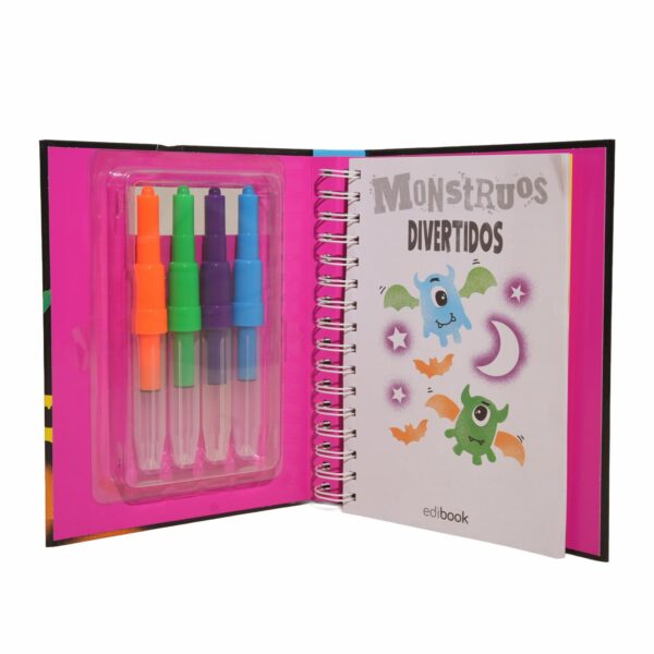 Libro Set Arte Con Espray Monstruos Divertidos EDIBOOK 48 Páginas - Imagen 3