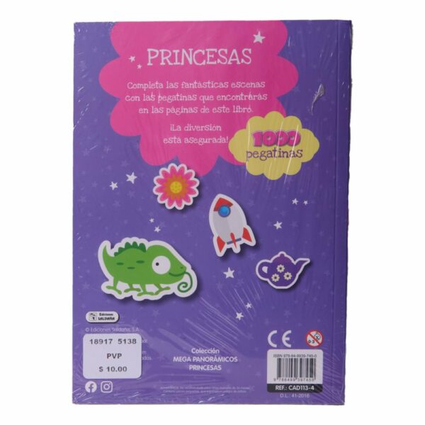 Libro 1000 Pegatinas De Princesas SALDAÑA 120 Páginas - Imagen 2