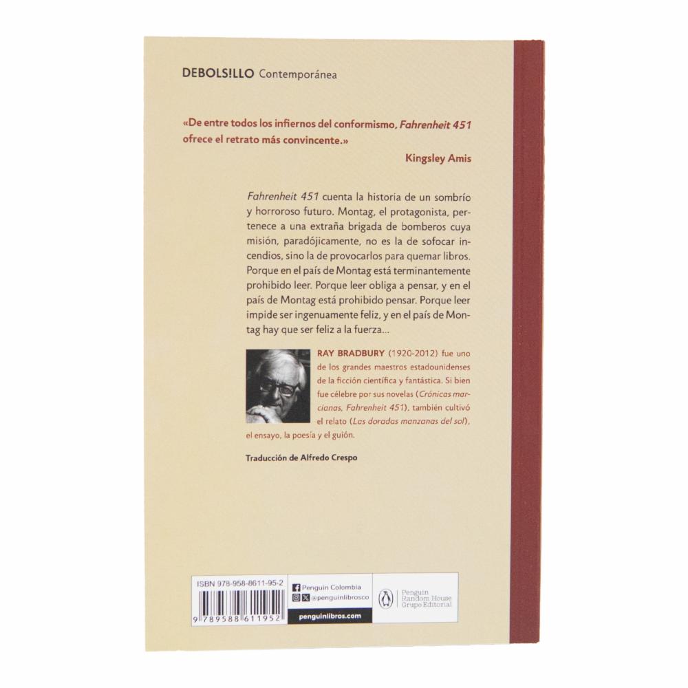 Libro Fahrenheit 451 DEBOLSILLO 175 Páginas - Imagen 2
